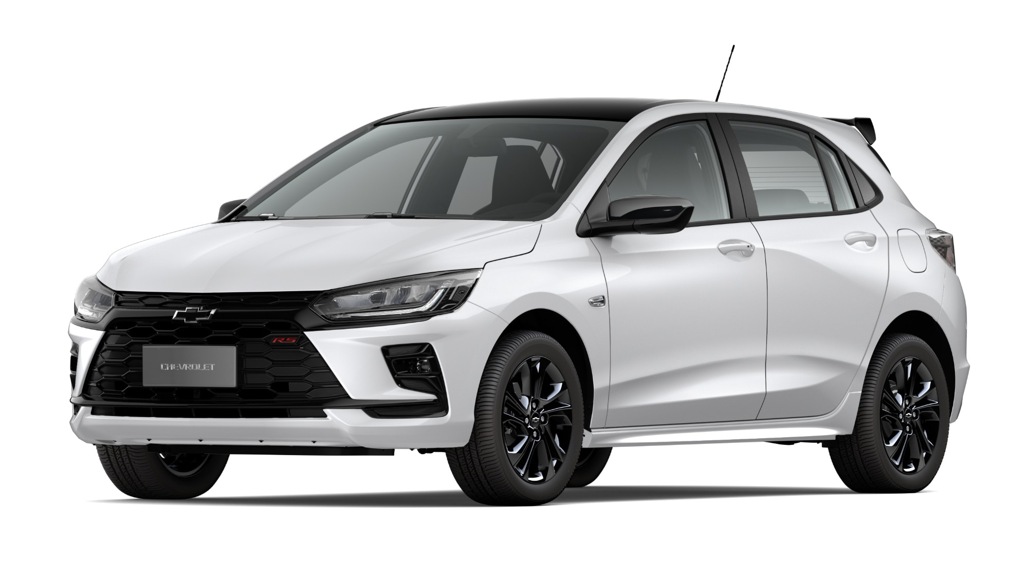 Carro Onix 2027 - Modelo RS Turbo AT na cor Branco Summit